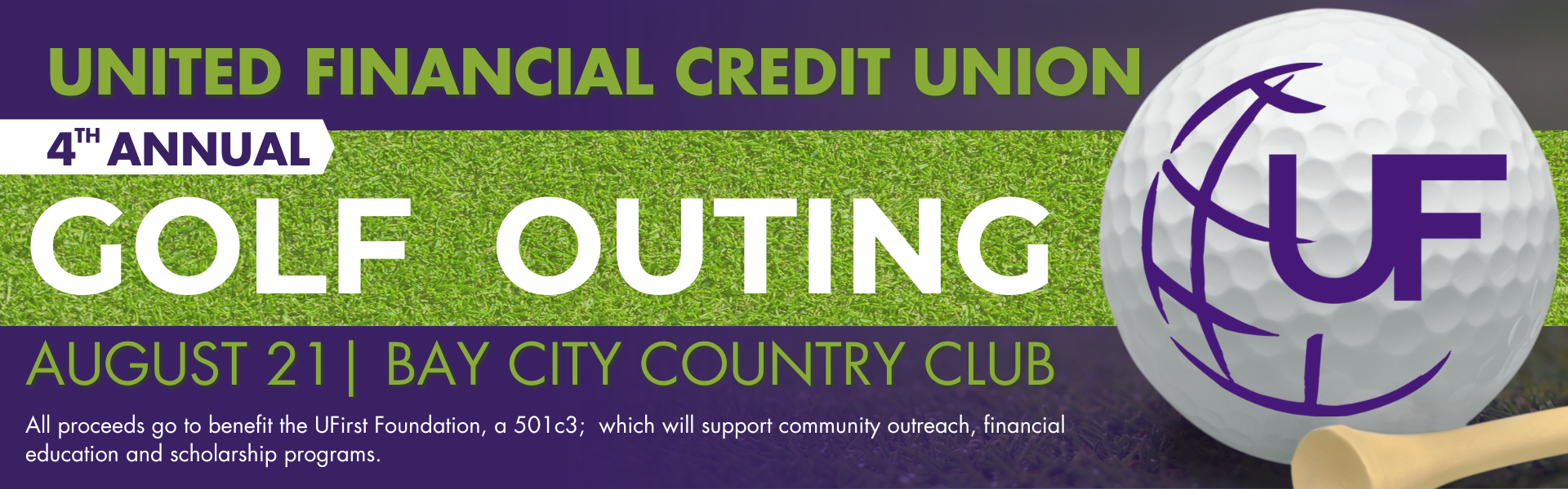 United Financial Golf Outing - image of golf ball and club